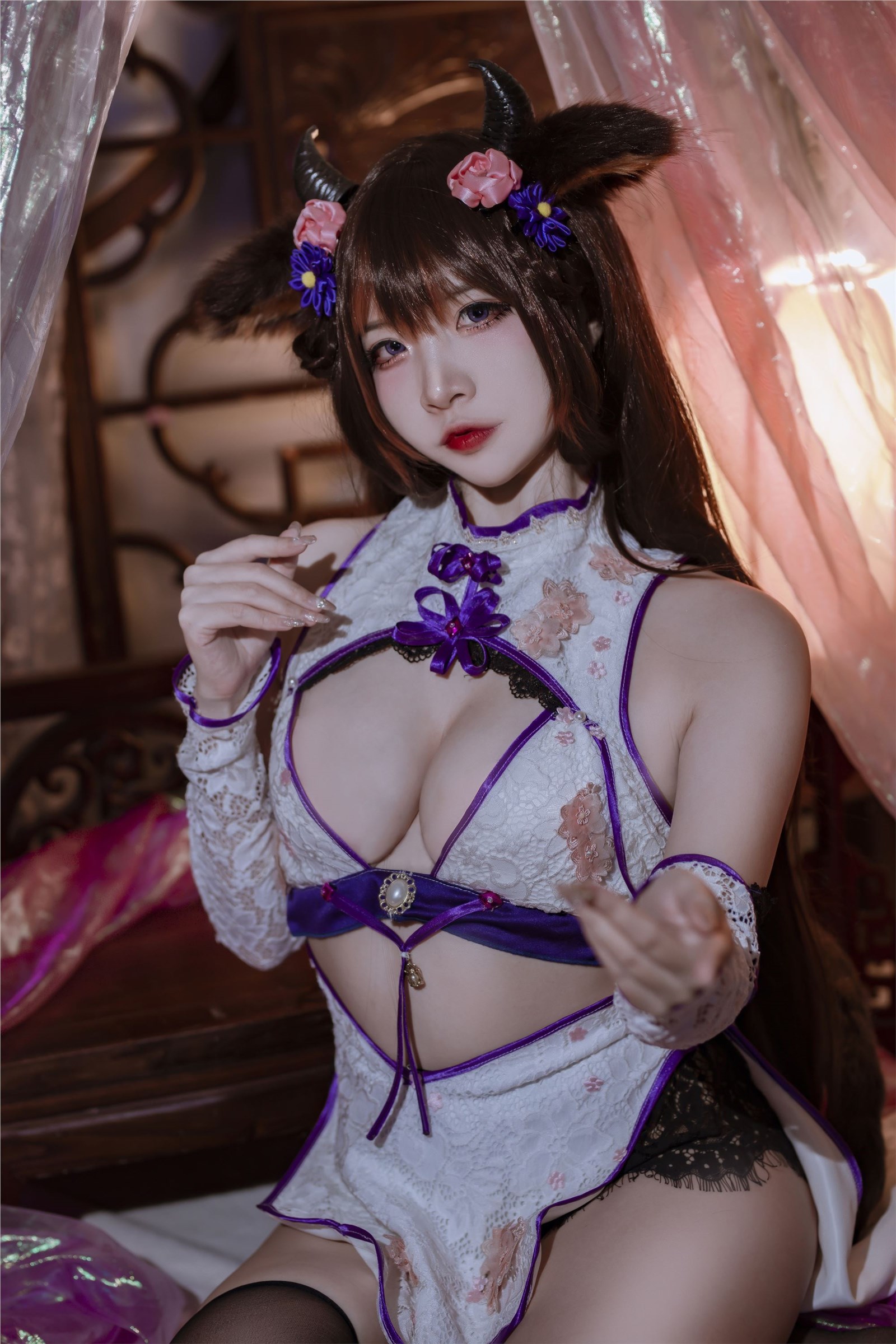 Erzuo Nisa Blue Jaya Cheongsam(15)